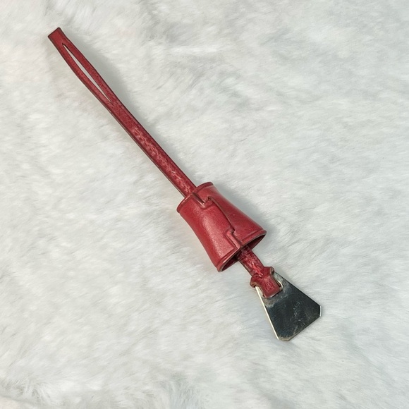 Authentic HERMES Mini Clochette Bag Charm Key Red - Picture 2 of 3